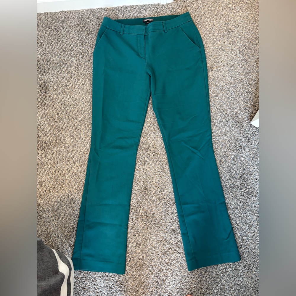 Express Teal Columnist 8R Dress Pants